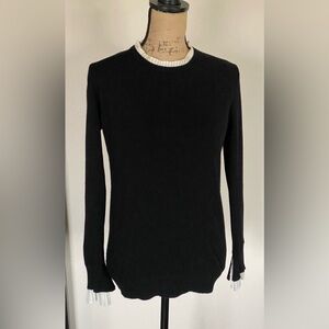 Viva Milano Wool Blend Black Long Sleeve Sweater, Sz M